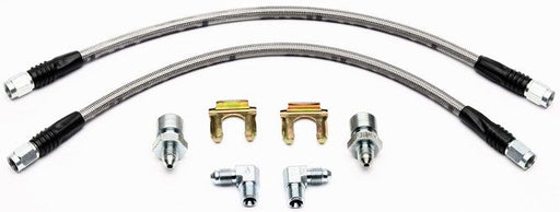 UNIVERSAL 14" BRAIDED FLEXLINE KIT, 3/8"-24 CHASSIS FITTINGS