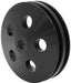 POWER STEERING PUMP PULLEY, DOUBLE GROOVE, BLACK FINISH SUIT GM SAGINAW PUMP