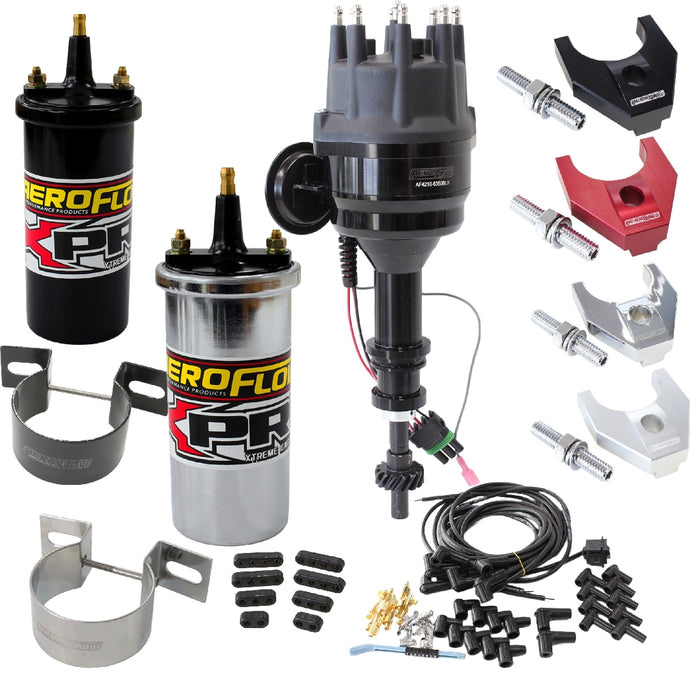 XPRO IGNTION KIT SUIT FORD CLEVELAND WITH BLACK CAP, BLACK ANODISED BODY DISTRIBUTOR AF4210-8350BLK