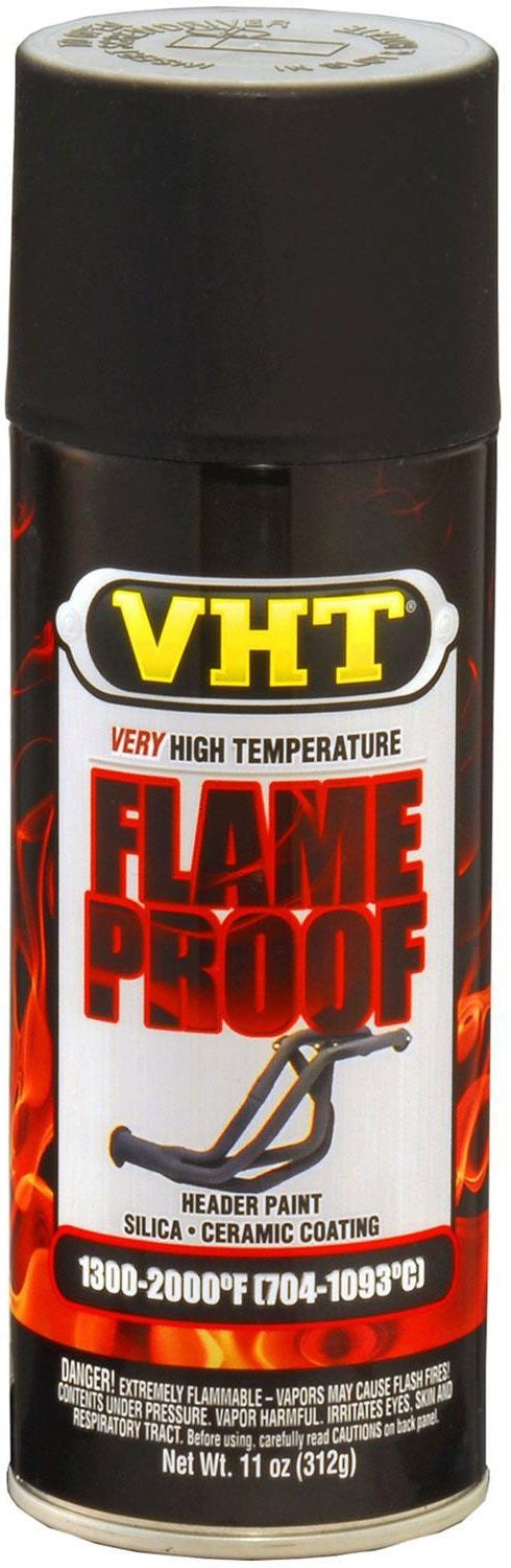 VHT FLAME PROOF HEADER PAINT - FLAT BLACK