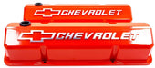 PROFORM DIE-CAST ALUMINIUM SLANT EDGE VALVE COVERS SUIT SB CHEV - ORANGE