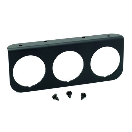 2-1/16" GAUGE PANEL, 3-HOLE BLACK AUMINIUM PANEL