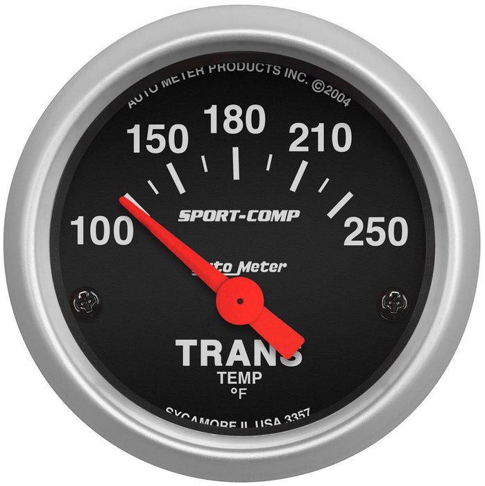 AUTOMETER SPORT-COMP TRANSMISSION TEMPERATURE GAUGE 2-1/16", SHORT SWEEP ELECTRIC, 100-250°F