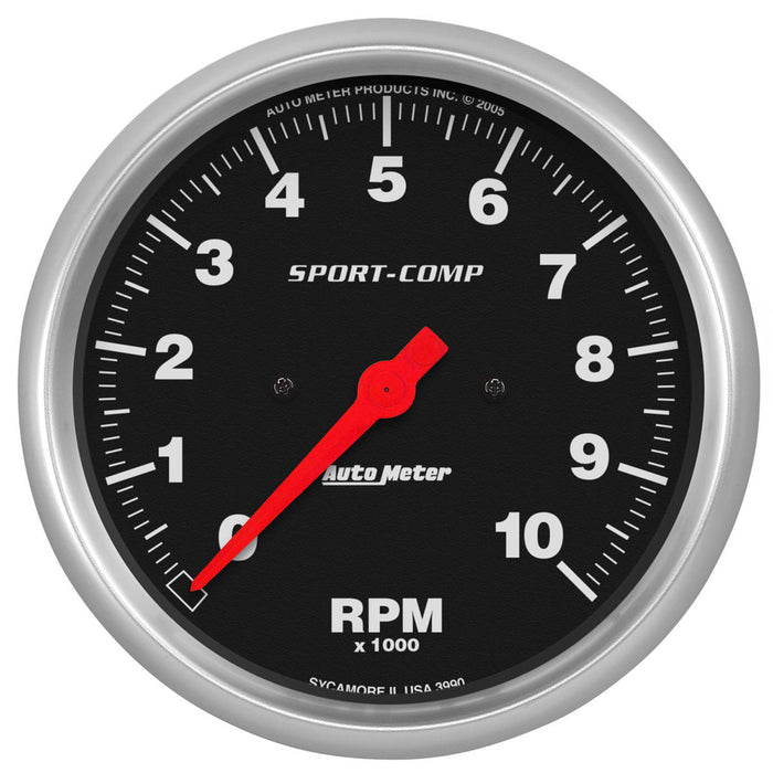 Sport-Comp Series Tachometer, 5", In-Dash, 0-10,000 rpm