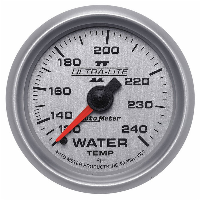 AUTOMETER ULTRA-LITE II SERIES WATER TEMPERATURE GAUGE 2-1/16", FULL SWEEP MECHANICAL, 120-240°F