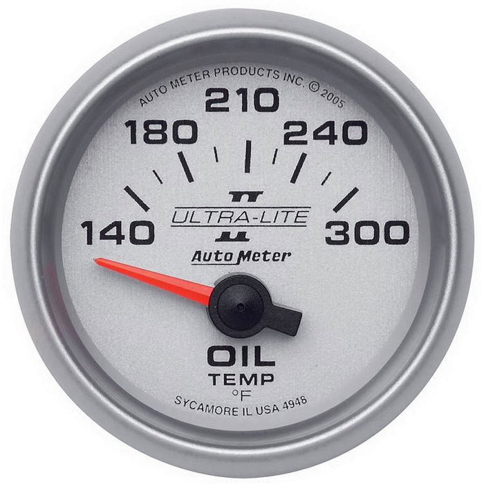 AUTOMETER ULTRA-LITE II SERIES OIL TEMPERATURE GAUGE 2-1/16", SHORT SWEEP ELECTRIC, 140-300°F