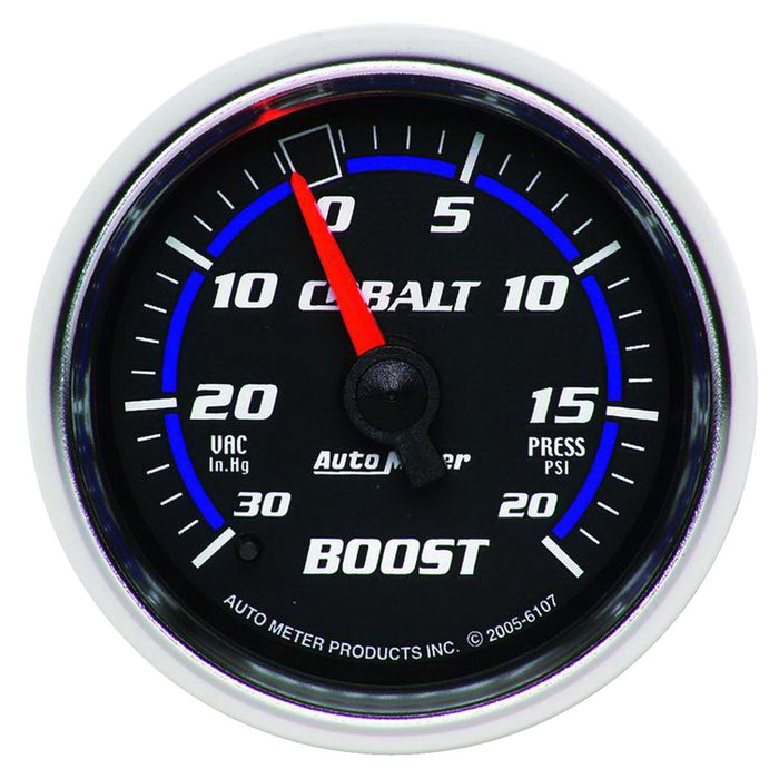 AUTOMETER COBALT SERIES BOOST / VACUUM GAUGE, 2-1/16", FULL SWEEP MECHANICAL, 30 In. Hg./20 psi 