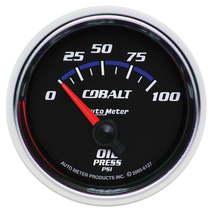 AUTOMETER COBALT SERIES OIL PRESSURE GAUGE 2-1/16", SHORT SWEEP ELECTRIC, 0-100 psi