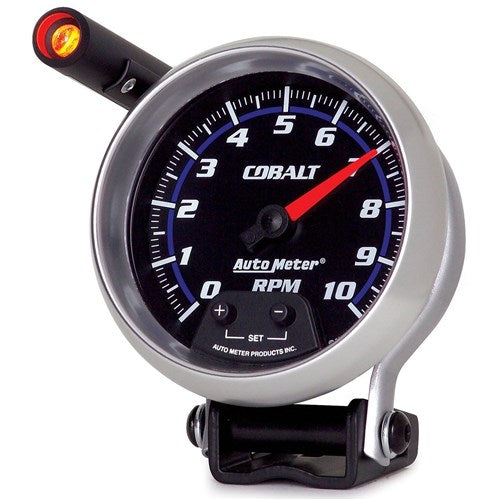 AUTOMETER COBALT SERIES MINI-MONSTER TACHOMETER, 3-3/4" PEDESTAL MOUNT, 0-10,000 rpm 