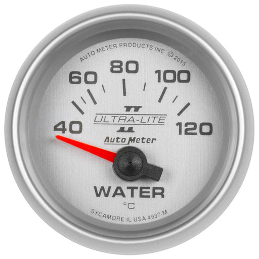 AUTOMETER ULTRA-LITE II SERIES WATER TEMPERATURE GAUGE 2-1/16", SHORT SWEEP ELECTRIC, 40-120°C