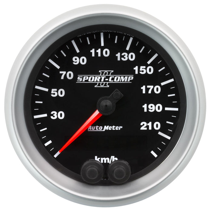 AUTOMETER SPORT-COMP II GPS SPEEDOMETER, 3-3/8", IN-DASH, 0-225 kph 