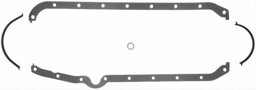 FEL-PRO RUBBER COATED FIBREOIL PAN GASKET SET SUIT SB CHEV LH DIPSTICK THIN FRONT SEAL 