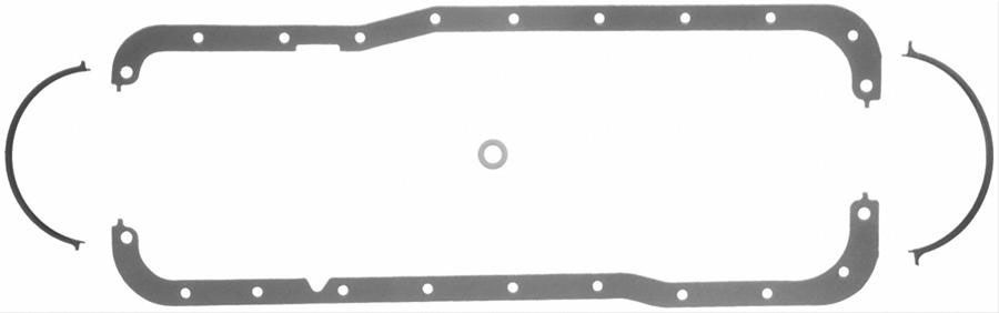 RUBBER COATED FIBRE OIL PAN GASKET SET WITH STEEL CORE SUIT SB FORD 351W