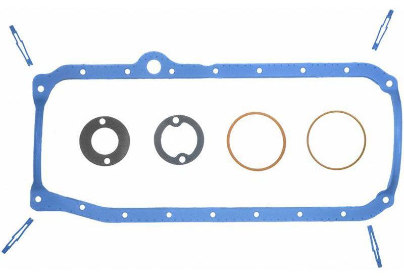 FELPRO PERMADRY OIL PAN GASKET, 1-PIECE RUBBER SUIT SB CHEV 1986-ON