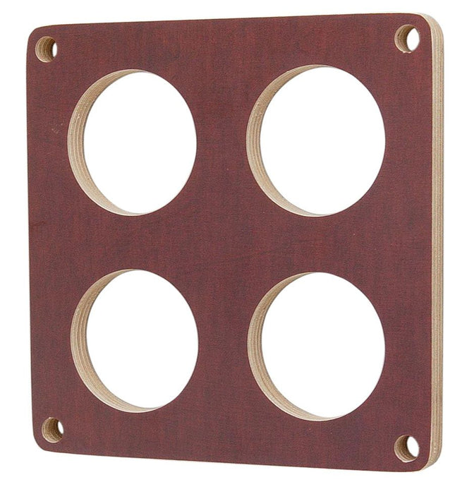 MO65017 - MOROSO HOLLEY DOMINATOR CARBY SPACER 1/2" LAMINATED WOOD 4 HOLE 