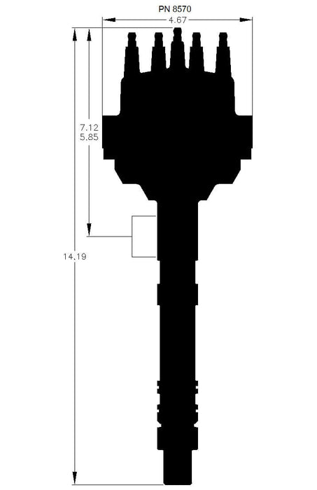 MSD PRO-BILLET DISTRIBUTOR SUIT SB/BB CHEV, SMALL DIAMETER HOUSING