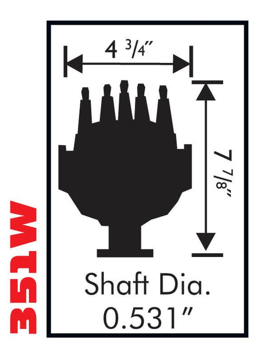 MSD PRO-BILLET DISTRIBUTOR SUIT 351W, SMALL BASE