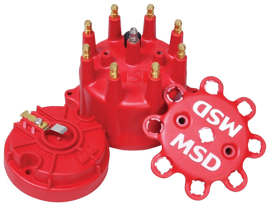 MSD DISTRIBUTOR CAP & ROTOR KIT - RED