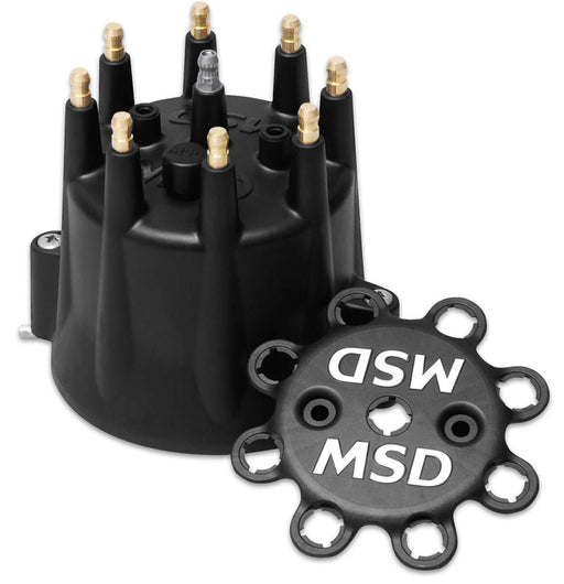 Distributor Cap - Replacement Cap to suit most MSD Billet Distributors with GM style cap, Black