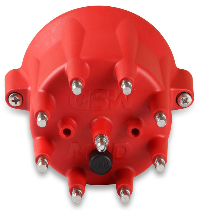 Distributor Cap and Rotor Kit - Replacement Cap, Rotor & Retainer, suit MSD Billet Distributors w/GM style cap