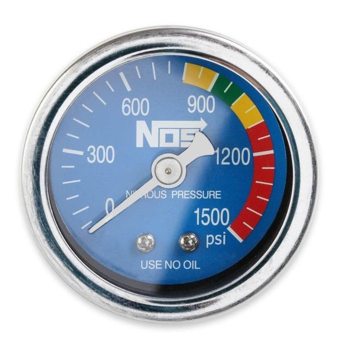 1-1/2" NITROUS PRESSURE GAUGE, 0-1500psi, BLUE