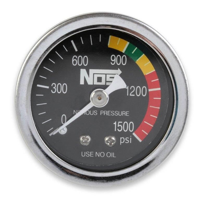 1-1/2" NITROUS PRESSURE GAUGE, 0-1500psi, BLACK