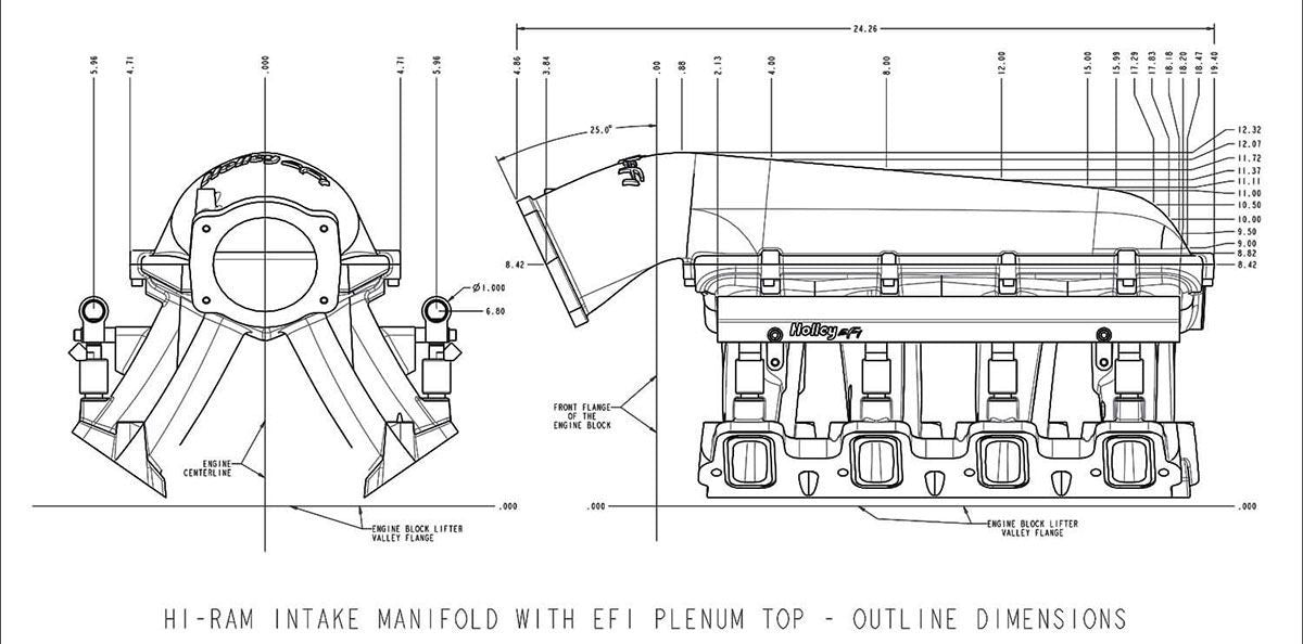 LS1/LS2/LS6 HOLLEY HI-RAM INTAKE MANIFOLD - NATURAL 