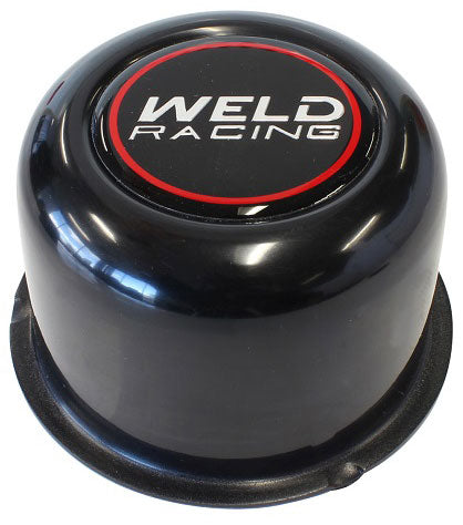 REPLACEMENT WHEEL CENTRE CAP - BLACK, SUITS 5-STUD WELD WHEEL, 2" TALL