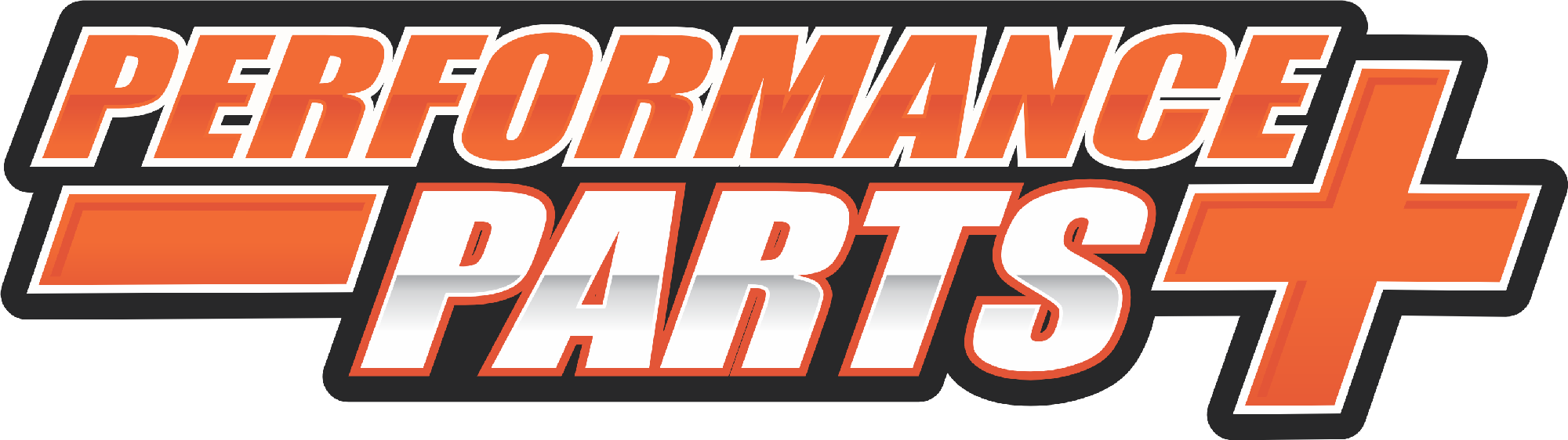 PERFORMANCE PARTS PLUS STICKER - LARGE - ORANGE