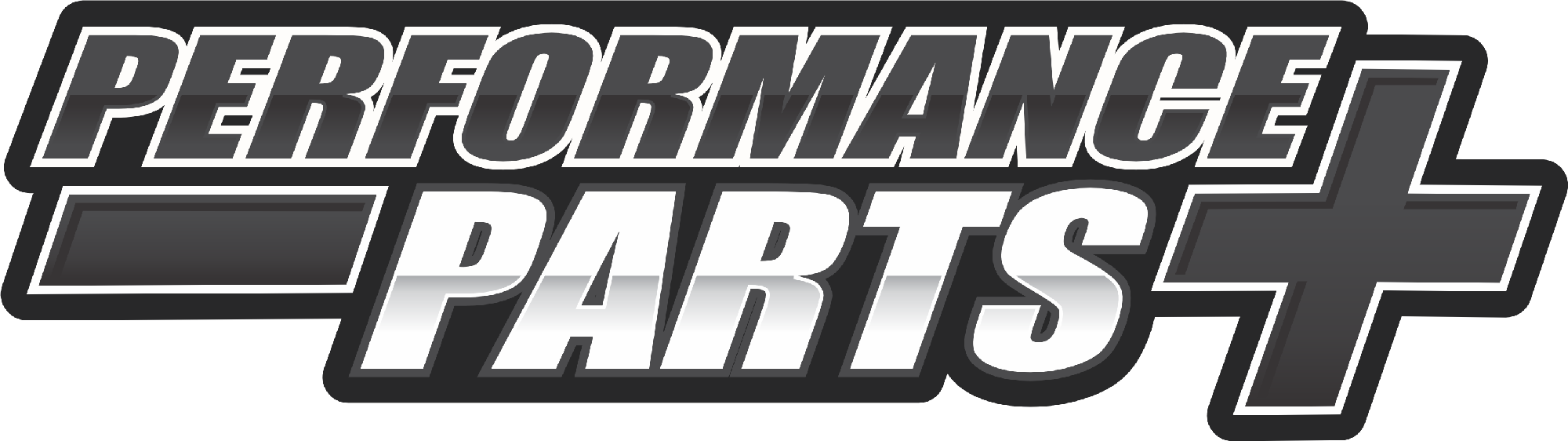 PERFORMANCE PARTS PLUS STICKER - LARGE - BLACK