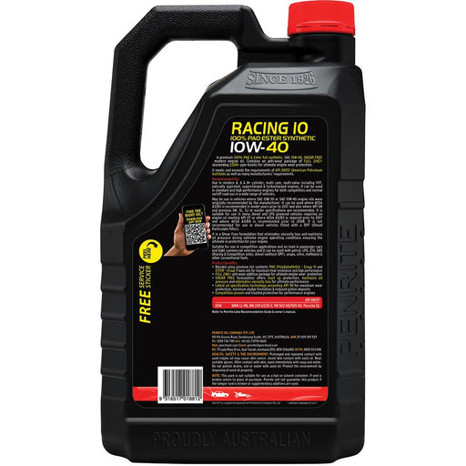 PENRITE 10 TENTHS RACING 10 ENGINE OIL 10W-40 5L