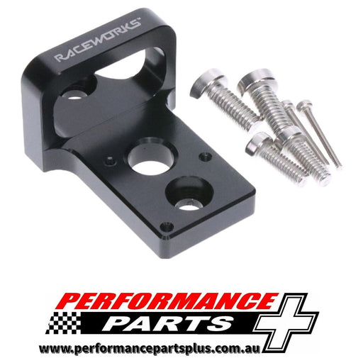 RACEWORKS 4-PORT SOLENOID BILLET MOUNT (BLACK)