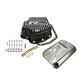 RTS20200-RTS Transmission Pan, Deep, Aluminium, Finned Black Powdercoat, GM, TH400, Kit 