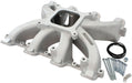 GM LS CATHEDRAL PORT CARBURETOR STREET SINGLE PLANE NON-EFI INTAKE MANIFOLD, NATURAL FINISH