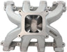 GM LS CATHEDRAL PORT CARBURETOR HI RISE SINGLE PLANE NON-EFI INTAKE MANIFOLD, NATURAL FINISH