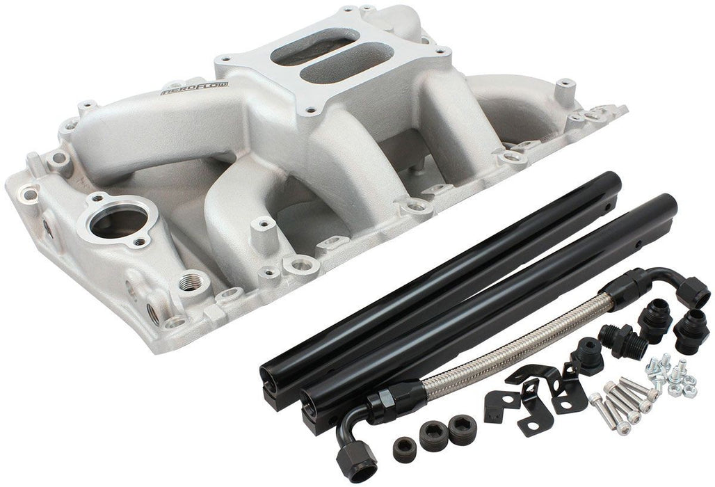 HOLDEN EFI AIR GAP DUAL PLANE INTAKE MANIFOLD, NATURAL FINISH