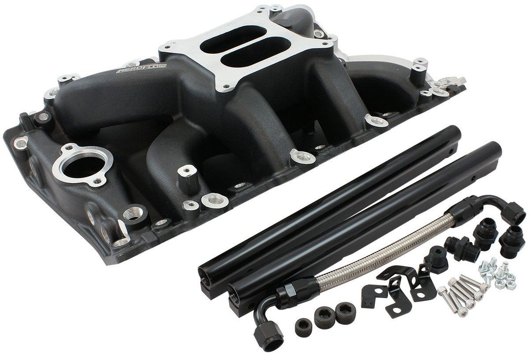 HOLDEN 304 EFI AIR GAP DUAL PLANE INTAKE MANIFOLD, BLACK FINISH