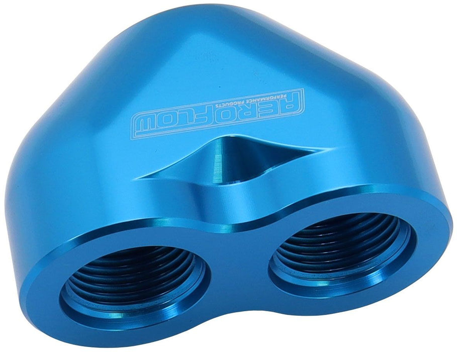 BILLET 3 PORT ORB U-BLOCK - BLUE