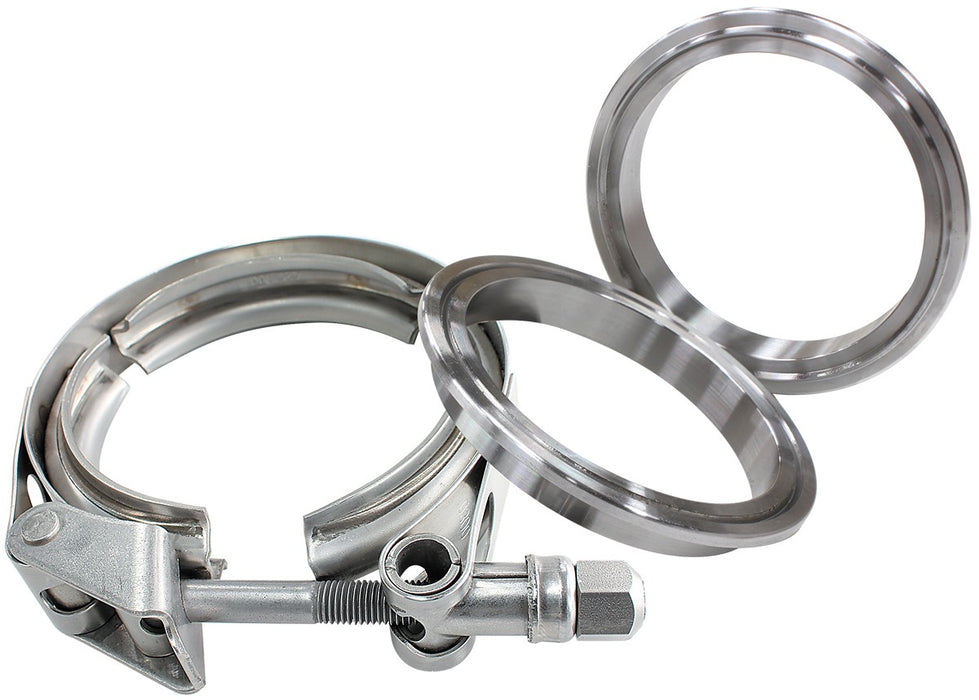 3" (76mm) V-BAND CLAMP KIT WITH STAINLESS STEEL FLANGES.