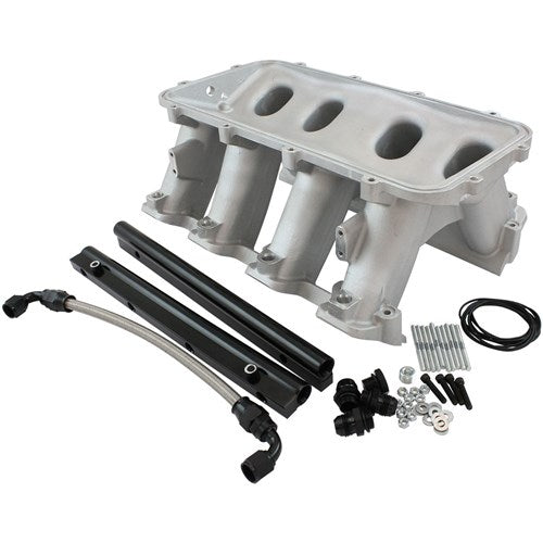 AF6079-6004- Hi Rise EFI GM LS Rectangle Port Intake Manifold Base, Natural Cast Finish  