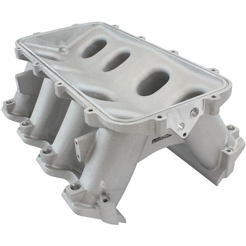 Rectangular Intake With Ramps Hi Rise EFI GM LS Rectangle Port Intake Manifold Base, Natural Cast Fi ...