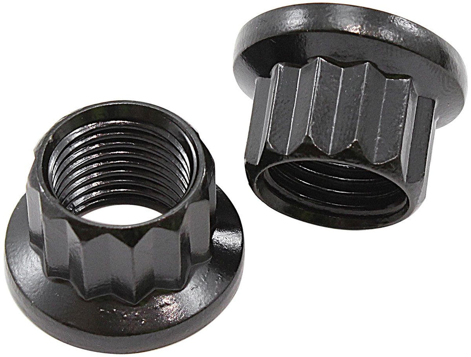 AF34-27-0010-2- Aeroflow 12-Point Nuts, Chrome Moly Black Oxide, 2-Pack 3/8"-16 Thread, .615" O.D, 7/16" Socket 