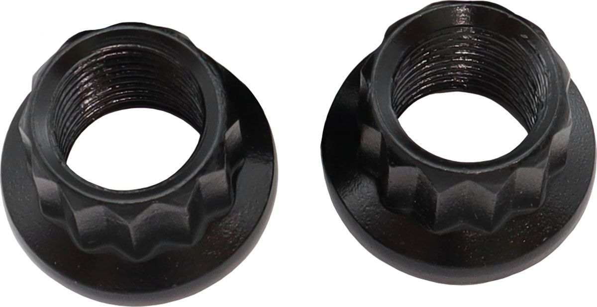 AF34-30-0011-2- Aeroflow 12-Point Nuts, Chrome Moly Black Oxide, 2-Pack  7/16"-20 Thread, .815" O.D, 9/16" Socket 