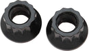 AF34-24-0010-2-Aeroflow 12-Point Nuts, Chrome Moly Black Oxide, 2-Pack 5/16"-24 Thread, .620" O.D, 7/16" Socket 