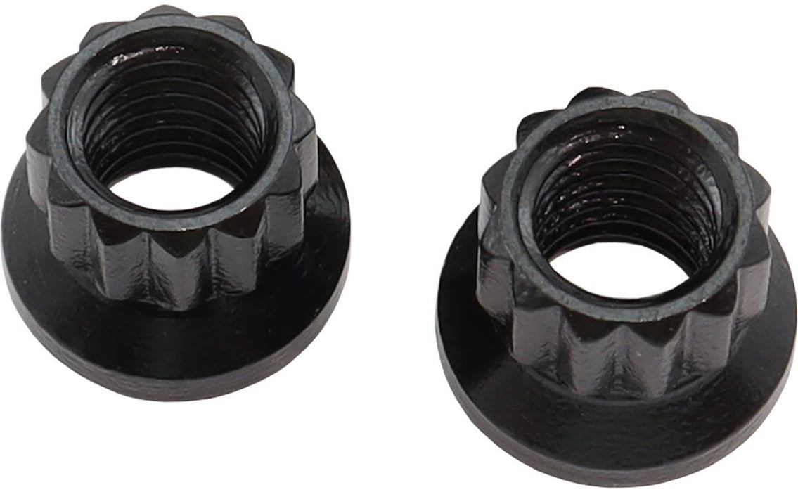 AF34-02-0010-2 - AEROFLOW CHROMOLY M8 X 1.25MM NUT 13.6MM HEAD 10MM BLACK 2 PACK 