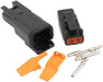 AF49-9102- WeatherTight DTM 2 PinConnector  Black Connector, Suit 20AWG Wire 