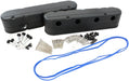 GM LS 2 PIECE RETRO SMOOTH VALVE COVER SET, BLACK FINISH