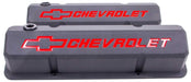 PROFORM DIE-CAST ALUMINIUM SLANT EDGE VALVE COVERS SUIT SB CHEV - BLACK CRINKLE