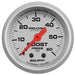 AUTOMETER ULTRA-LITE SERIES BOOST GAUGE 2-1/16" FULL SWEEP MECHANICAL 0-60 PSI