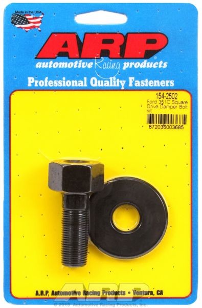 Harmonic Balancer Bolt, Hex Head Black Oxide, fits Ford 351 Cleveland & Holden 253-304-308 With 1/2" Square Drive